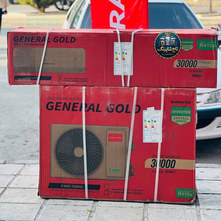 کولر گازی جنرال گلد|GENERAL GOLDمدل اسپارک|GG-AS30000 SPARK ظرفیت30 هزار اینورتر موتورT1