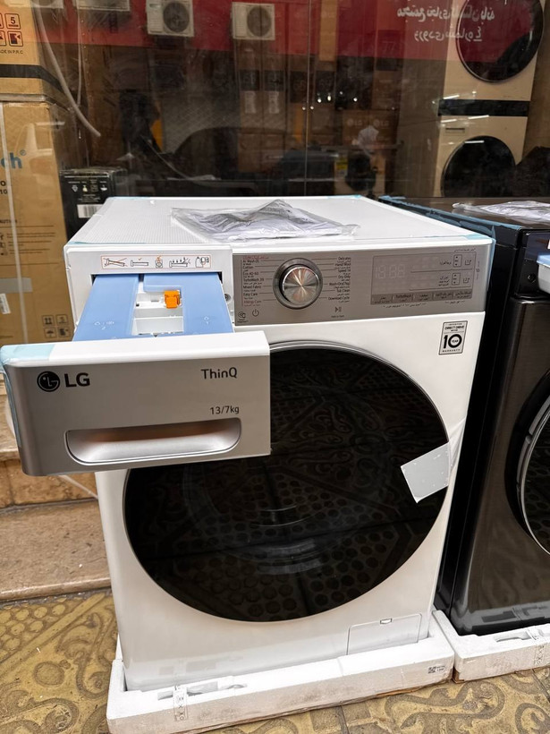 ماشین لباسشویی ال جی|LG مدل WDR1307BWP ظرفیت ۱۳ کیلوگرم بخارشوی دار