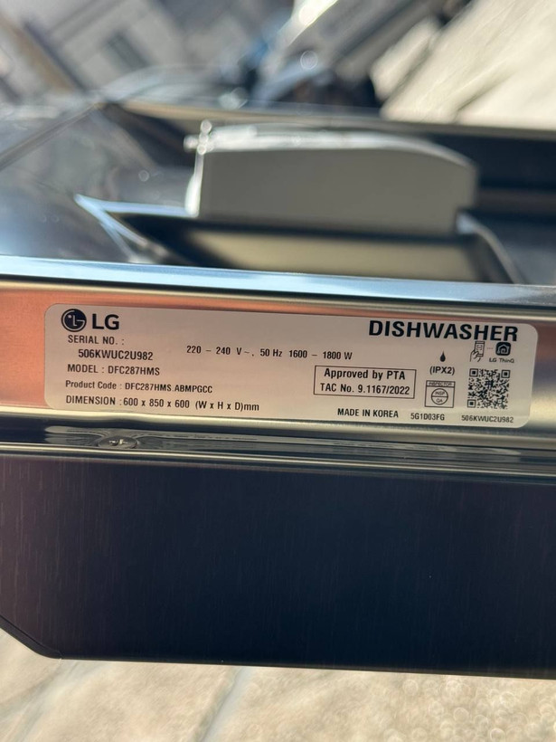 ماشین ظرفشویی ال جی|LG مدل C287ظرفیت ۱۴ نفر مبله